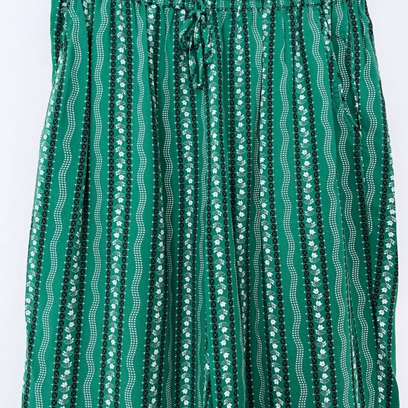 American Vintage therese green pattern straight leg pants size medium pre-owned - Picture 7 of 8